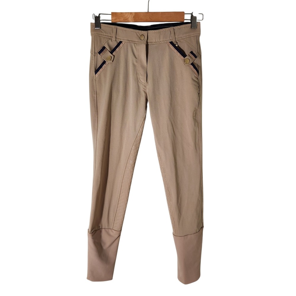Premier Equine Riding Breeches Women's 28 Beige Full Seat Silicone Grip